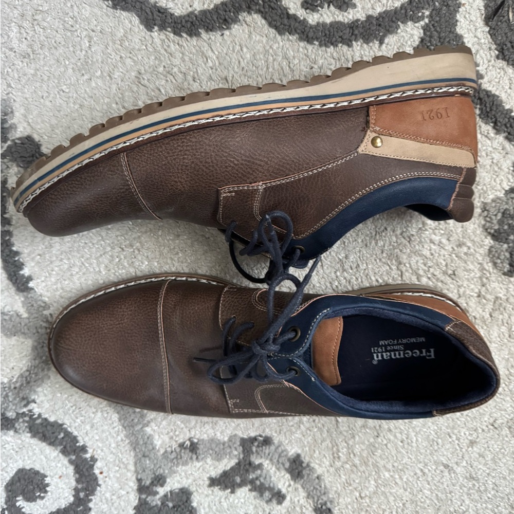 Men's Freeman Brown Leather Shoes